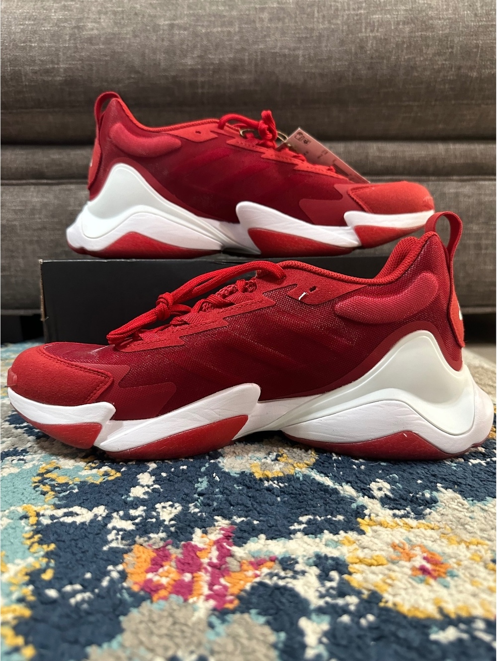 Size 7.5M/8.5 Women - Adidas Impact FLX 2 TF “Team Power Red” - Picture 2 of 5
